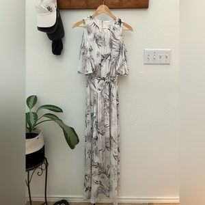 Calvin Klein white cold shoulder dress